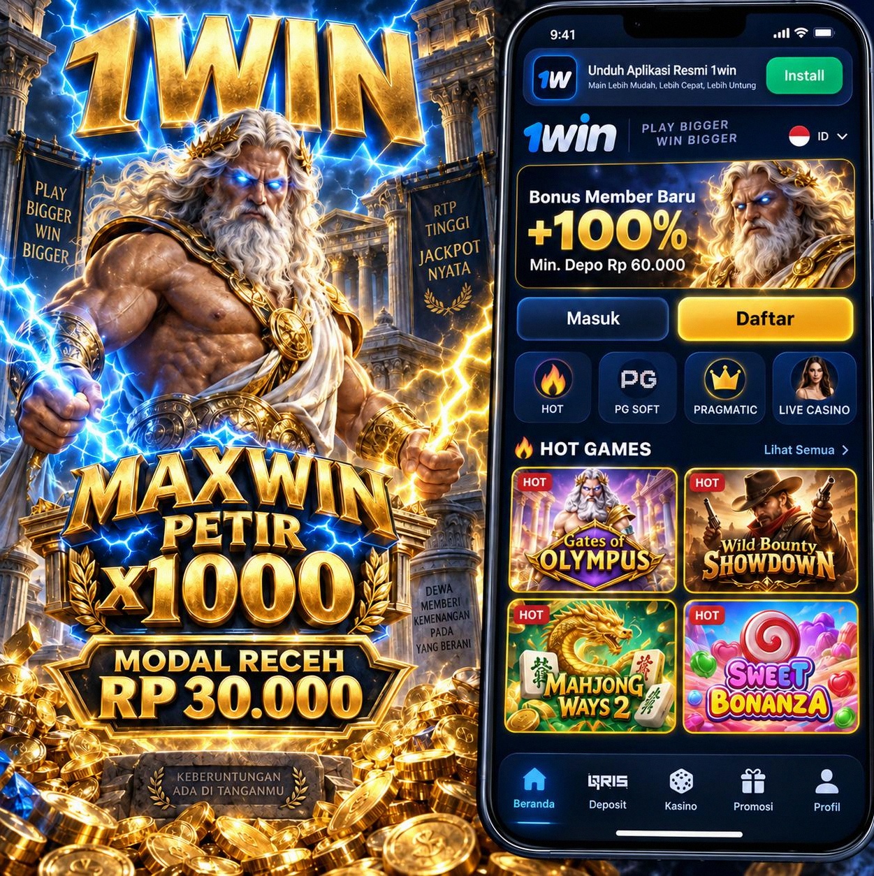 1WIN - App Akun Aman Terbaru ๐ฅ
