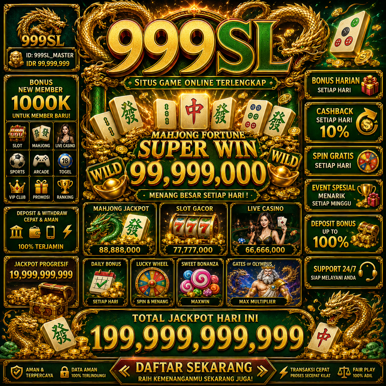 999SL - 999sl Daftar Akun Mudah Aman